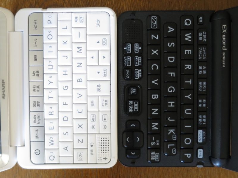 XD-G4900とPW-SH4のキーボード比較