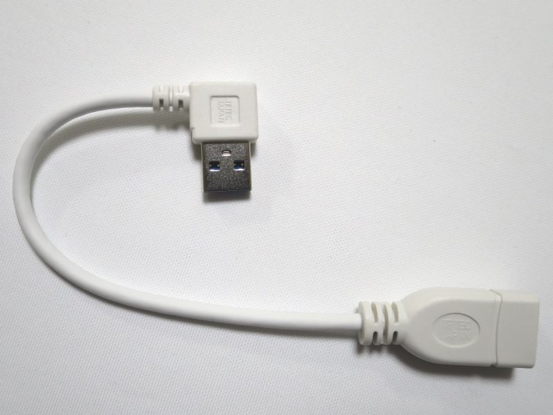 USB L字型ケーブル